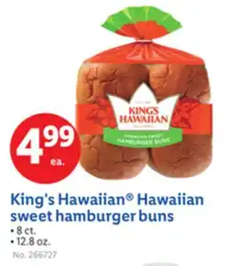 Lidl King's Hawaiian Hawaiian sweet hamburger buns offer