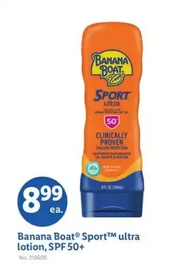 Lidl Banana Boat Sport ultra lotion, SPF 50 + offer