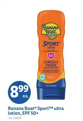 Lidl Banana Boat Sport ultra lotion, SPF 50 + offer