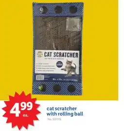 Lidl cat scratcher with rolling ball offer