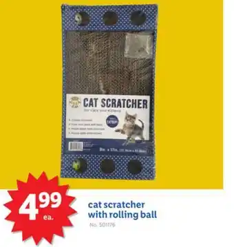 Lidl cat scratcher with rolling ball offer