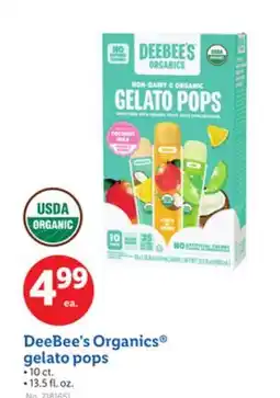 Lidl DeeBee's Organics gelato pops offer