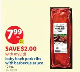 Lidl baby back pork ribs with barbecue sauce offer