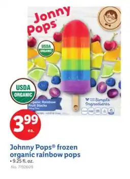 Lidl Johnny Pops frozen organic rainbow pops offer