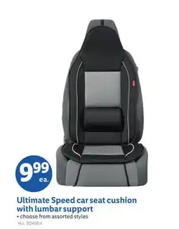 Lidl Ultimate Speed car seat cushion with lumbar support offer