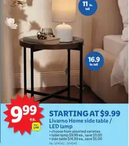 Lidl Livarno Home side table / LED lamp offer