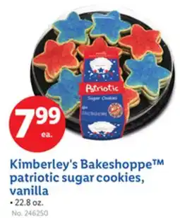 Lidl Kimberley's Bakeshoppe patriotic sugar cookies, vanilla offer