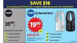 Lidl SilverCrest compact tabletop fan offer