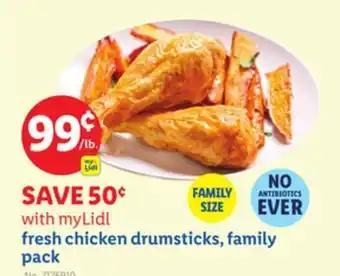 Lidl fresh chicken drumsticks, family pack offer
