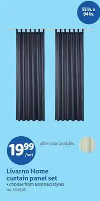 Lidl Livarno Home curtain panel set offer
