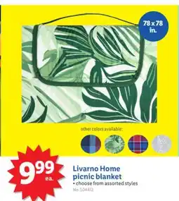 Lidl Livarno Home picnic blanket offer