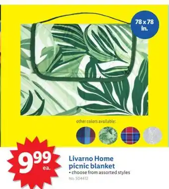 Lidl Livarno Home picnic blanket offer
