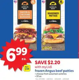 Lidl frozen Angus beef patties offer