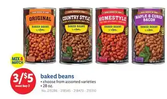 Lidl baked beans offer