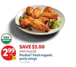 Lidl Perdue fresh organic party wings offer