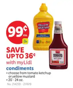 Lidl condiments offer