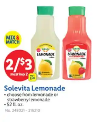 Lidl Solevita Lemonade offer