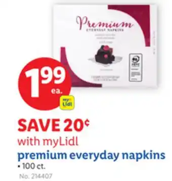 Lidl premium everyday napkins offer
