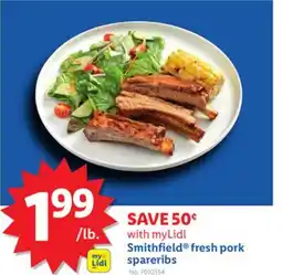 Lidl Smithfield fresh pork spareribs offer