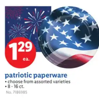 Lidl Patriotic paperware offer
