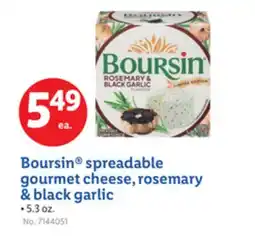 Lidl Boursin spreadable gourmet cheese, rosemary & black garlic offer