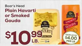DeCicco & Sons Boar's Head Plain Havarti or Smoked Gouda offer