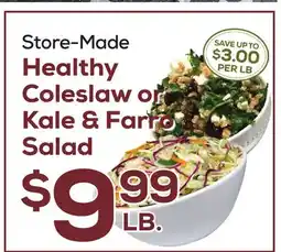 DeCicco & Sons Healthy Coleslaw or Kale & Farro Salad offer