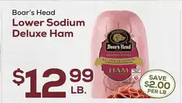 DeCicco & Sons Boar's Head Lower Sodium Deluxe Ham offer