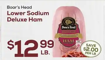 DeCicco & Sons Boar's Head Lower Sodium Deluxe Ham offer