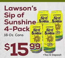 DeCicco & Sons Lawson's Sip of Sunshine 4-Pack offer