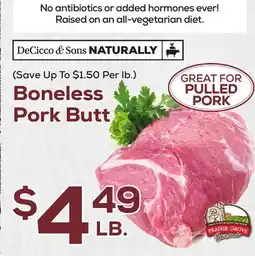 DeCicco & Sons Boneless Pork Butt offer