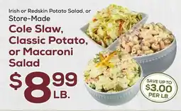 DeCicco & Sons Cole Slaw, Classic Potato, or Macaroni Salad offer