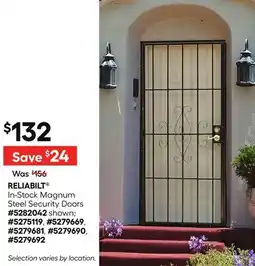 Lowe's In-Stock Magnum Steel Security Doors offer