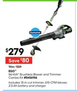 Lowe's 56-Voltâ—Š Brushless Blower and Trimmer Combo Kit offer
