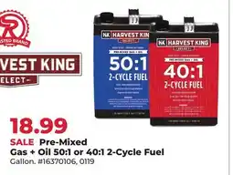 Runnings HARVEST KING Pre-Mixed Gas + Oil 50:1 or 40:1 2-Cycle Fuel offer