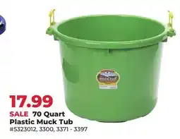 Runnings 70 Quart Plastic Muck Tub offer