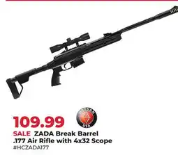 Runnings ZADA Break Barrel. 177 Air Rifle with 4x32 Scope offer