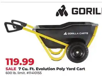 Runnings 7 Cu. Ft. Evolution Poly Yard Cart offer