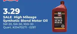 Runnings High Mileage Synthetic Blend Motor Oil offer