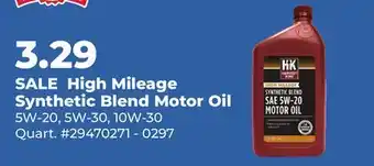 Runnings High Mileage Synthetic Blend Motor Oil offer