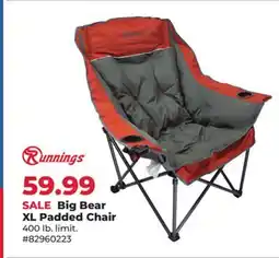 Runnings Big Bear XL Padded Chair offer