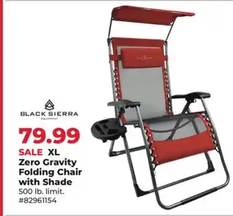 Runnings XL Zero Gravity Folding Chair with Shade offer