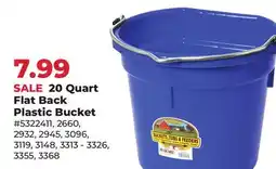 Runnings 20 Quart Flat Back Plastic Bucket offer