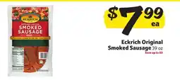 Winn Dixie Eckrich Original Smoked Sausage offer