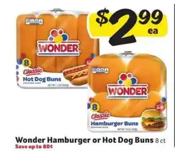 Winn Dixie Wonder Hamburger or Hot Dog Buns offer