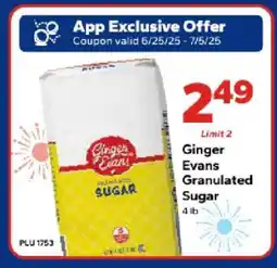Save a Lot Ginger Evans Granulated Sugar offer