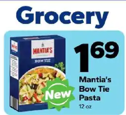 Save a Lot Mantia's Bow Tie Pasta offer