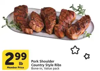 Albertsons Pork Shoulder Country Style Ribs - Bone - in, Value pack offer