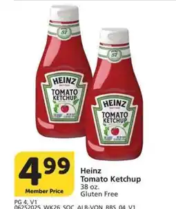 Albertsons Heinz Tomato Ketchup - 38 oz. Gluten Free offer