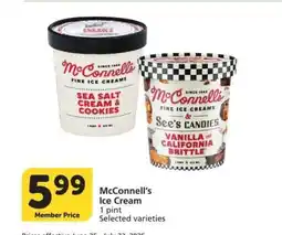 Albertsons McConnell's Ice Cream - 1 pint Selected varieties offer